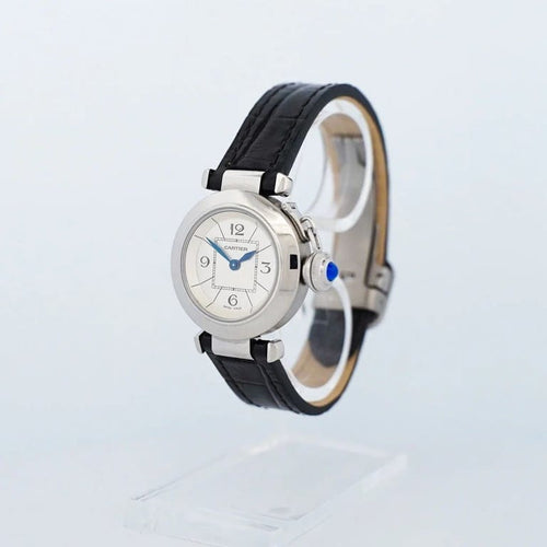 Montre Cartier Pasha - Montre femme quartz en acier, cadran argenté chiffres arabes 58 Facettes