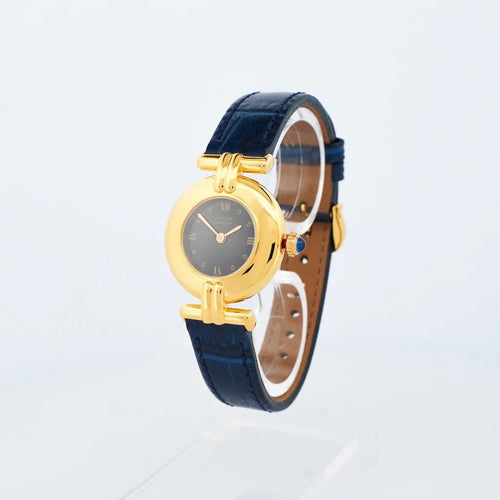 Montre Cartier Must Colisée - Montre femme 24 mm à cadran romain noir 58 Facettes