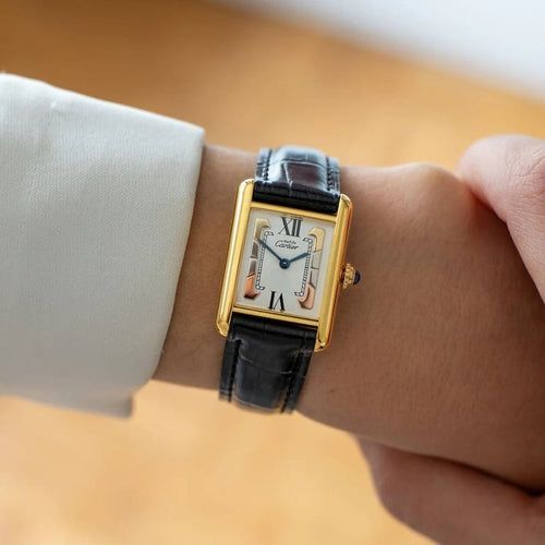 Montre Cartier Tank Must - Montre SM à cadran trinity ivoire 58 Facettes