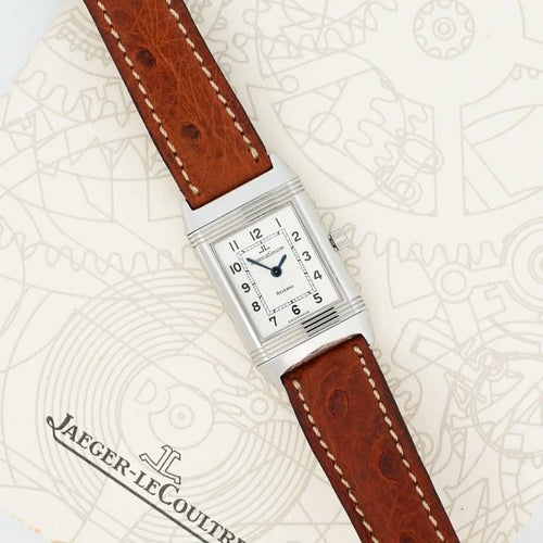 Montre Jaeger-LeCoultre Reverso - Montre femme quartz cadran ivoire chiffres romains 58 Facettes