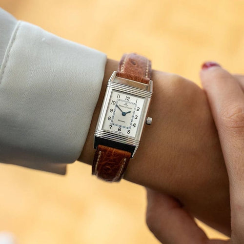 Montre Jaeger-LeCoultre Reverso - Montre femme quartz cadran ivoire chiffres romains 58 Facettes