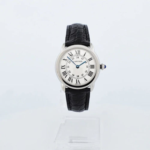 Montre Cartier Ronde Solo - Montre ronde SM en acier 58 Facettes