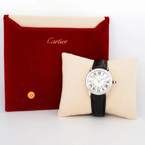 Montre Cartier Ronde Solo - Montre ronde SM en acier 58 Facettes