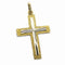 Croix texturée en or jaune et or blanc 18 carats 58 Facettes