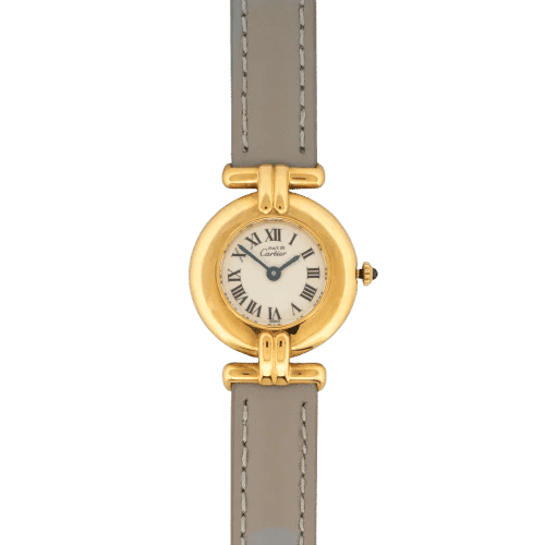 Montre Cartier Must Colisée - Montre en vermeil cadran ivoire chiffres romains 58 Facettes