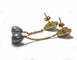 Boucles d'oreilles Boucles d’oreilles cœur en or jaune 18 carats, nacre et perles 58 Facettes