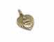 Pendentif Augis - Médaille cœur en or jaune 18 carats avec pierre rouge 58 Facettes