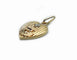 Pendentif Augis - Médaille cœur en or jaune 18 carats avec pierre rouge 58 Facettes