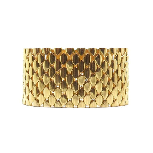 Bracelet Manchette ruban articulée en or 18 carats 58 Facettes