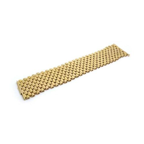 Bracelet Manchette ruban articulée en or 18 carats 58 Facettes