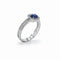 Bague 56 Bague moderne en or blanc 18 carats, saphir et diamants 58 Facettes