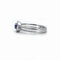 Bague 56 Bague moderne en or blanc 18 carats, saphir et diamants 58 Facettes