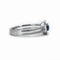 Bague 56 Bague moderne en or blanc 18 carats, saphir et diamants 58 Facettes