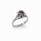 Bague 49.5 Bague solitaire chaton miroir en or 18 carats et platine, tourmaline rose 58 Facettes