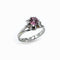 Bague 49.5 Bague solitaire chaton miroir en or 18 carats et platine, tourmaline rose 58 Facettes
