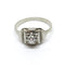 Bague 52 Bague Art déco en or blanc 18 carats et diamant 0,17 ct 58 Facettes