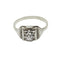 Bague 52 Bague Art déco en or blanc 18 carats et diamant 0,17 ct 58 Facettes
