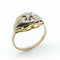 Bague 54.5 Bague vintage en or jaune et or blanc avec diamant 58 Facettes