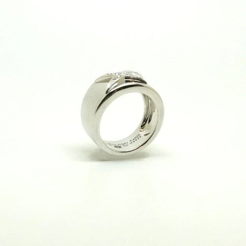 Bague 52 Mauboussin Étoile Divine - Bague bandeau en or blanc 18 carats et diamants 58 Facettes
