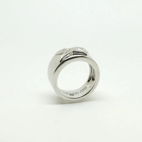 Bague 52 Mauboussin Étoile Divine - Bague bandeau en or blanc 18 carats et diamants 58 Facettes