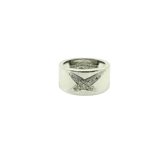 Bague 52 Mauboussin Étoile Divine - Bague bandeau en or blanc rhodié et diamants 58 Facettes