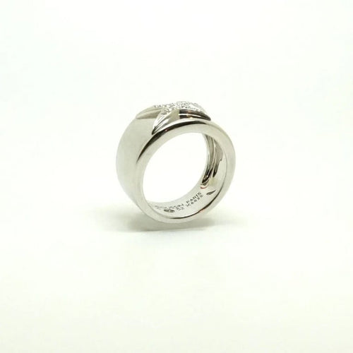Bague 52 Mauboussin Étoile Divine - Bague bandeau en or blanc rhodié et diamants 58 Facettes
