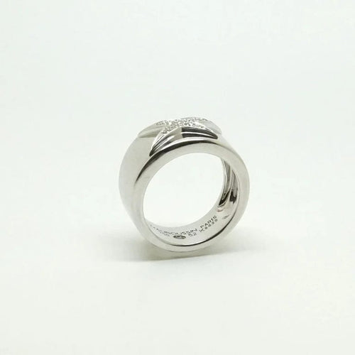 Bague 52 Mauboussin Étoile Divine - Bague bandeau en or blanc rhodié et diamants 58 Facettes
