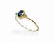 Bague 55.5 Bague fine en or rose 18 carats avec saphir et diamants 58 Facettes