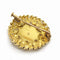 Broche Broche ronde en or jaune 18 carats et perle 58 Facettes