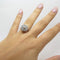 Bague 54 Bague plateau carré en or blanc 18 carats et diamants 58 Facettes