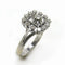 Bague 54 Bague plateau carré en or blanc 18 carats et diamants 58 Facettes