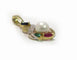 Pendentif Pendentif vintage en or jaune 18 carats, perles, émeraude, saphir et rubis 58 Facettes