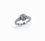 Bague 52 Bague solitaire ancienne en or blanc 18 carats et platine, diamants 58 Facettes