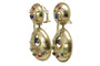 Boucles d'oreilles Boucles d’oreilles vintage en or jaune 14 carats avec diamants et pierres 58 Facettes 0402