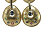 Boucles d'oreilles Boucles d’oreilles vintage en or jaune 14 carats avec diamants et pierres 58 Facettes 0402