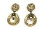 Boucles d'oreilles Boucles d’oreilles vintage en or jaune 14 carats avec diamants et pierres 58 Facettes 0402