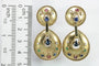 Boucles d'oreilles Boucles d’oreilles vintage en or jaune 14 carats avec diamants et pierres 58 Facettes 0402