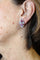 Boucles d'oreilles Boucles d'oreilles vintage en or blanc 18 carats, rubis et diamants 58 Facettes 0408