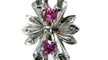 Boucles d'oreilles Boucles d'oreilles vintage en or blanc 18 carats, rubis et diamants 58 Facettes 0408