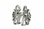 Boucles d'oreilles Boucles d'oreilles vintage en or blanc 18 carats, rubis et diamants 58 Facettes 0408
