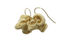 Boucles d'oreilles Boucles d’oreilles anciennes en ivoire sculpté et or 14 carats 58 Facettes 7276