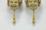 Boucles d'oreilles Boucles d'oreilles Bacchus - Camées en pierre de lave en or 14 carats 58 Facettes 7396