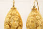 Boucles d'oreilles Boucles d'oreilles - Camées en lave et or jaune 14 carats 58 Facettes 7438