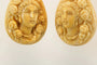 Boucles d'oreilles Boucles d'oreilles - Camées en lave et or jaune 14 carats 58 Facettes 7438