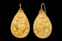 Boucles d'oreilles Boucles d'oreilles - Camées en lave et or jaune 14 carats 58 Facettes 7438