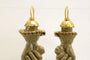 Boucles d'oreilles Boucles d’oreilles - Figa sculptées en lave en or 14 carats 58 Facettes 7458