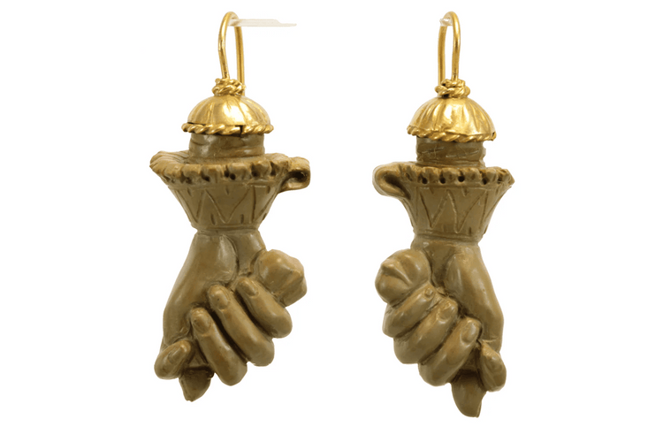 Boucles d'oreilles Boucles d’oreilles - Figa sculptées en lave en or 14 carats 58 Facettes 7458