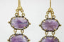 Boucles d'oreilles Boucles d'oreilles anciennes en or 14 carats et améthystes 58 Facettes 7338