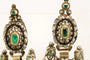 Boucles d'oreilles Boucles d'oreilles pendeloques ibériques - Or jaune 18 carats, émeraudes et diamants 58 Facettes 7616