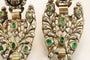 Boucles d'oreilles Boucles d'oreilles pendeloques ibériques - Or jaune 18 carats, émeraudes et diamants 58 Facettes 7616